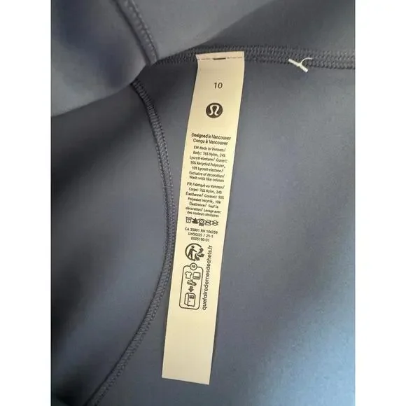 Lululemon Glow Up Tight High Rise 28” Washed Denim Size 10 NWT